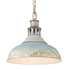 Golden 0865-L AGV-TEAL - Golden Lighting Kinsley 1-light Pendant in Antique Teal shade